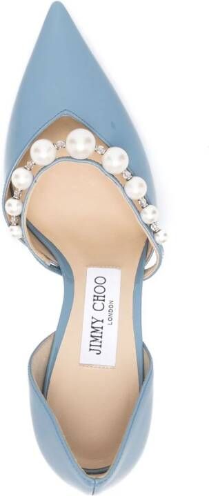 Jimmy Choo Aurelie 65 leren pumps Blauw