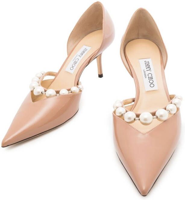 Jimmy Choo Aurelie pumps verfraaid met parels Roze