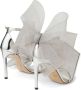 Jimmy Choo Aveline Hoge Hak Sandalen van Wit Leer Gray Dames - Thumbnail 13