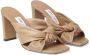 Jimmy Choo 95 mm Avenue leren muiltjes met geknoopt detail Beige - Thumbnail 2