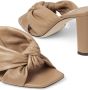 Jimmy Choo 95 mm Avenue leren muiltjes met geknoopt detail Beige - Thumbnail 5