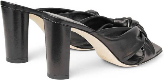 Jimmy Choo Avenue 85 mm leren muiltjes Zwart