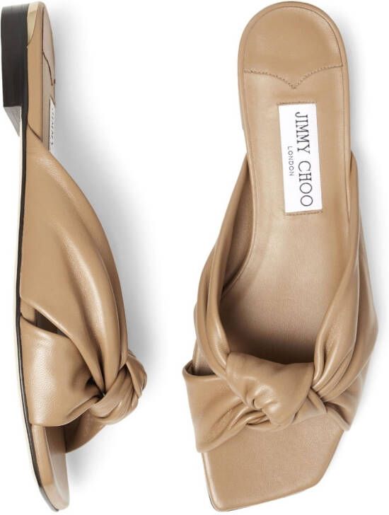 Jimmy Choo Avenue leren sandalen Beige