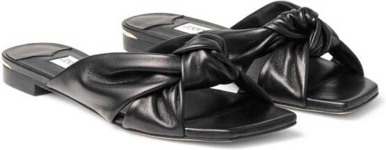 Jimmy Choo Avenue leren sandalen Zwart