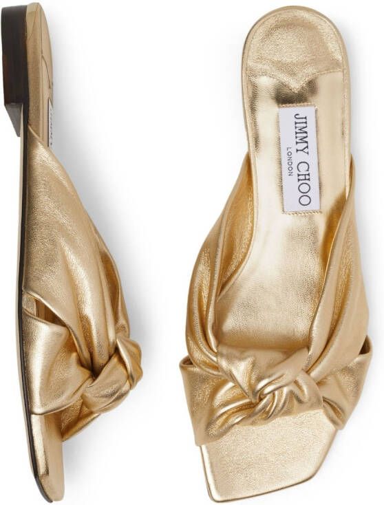 Jimmy Choo Avenue sandalen met metallic afwerking Goud