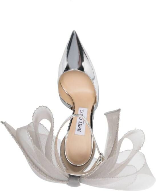 Jimmy Choo Averly pumps met oversized strik Zilver