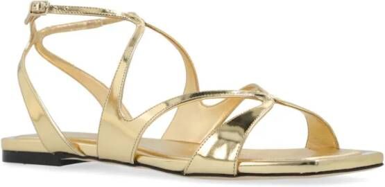 Jimmy Choo Ayla metallic sandalen Goud