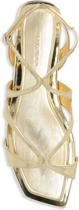 Jimmy Choo Ayla metallic sandalen Goud