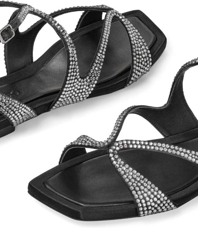 Jimmy Choo Ayla sandalen verfraaid met kristallen Zwart