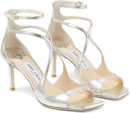 Jimmy Choo Azia metallic sandalen Zilver