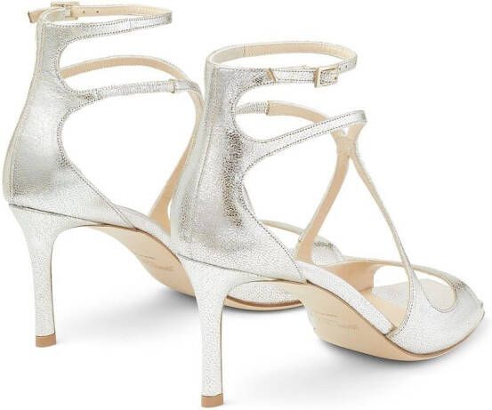 Jimmy Choo Azia metallic sandalen Zilver