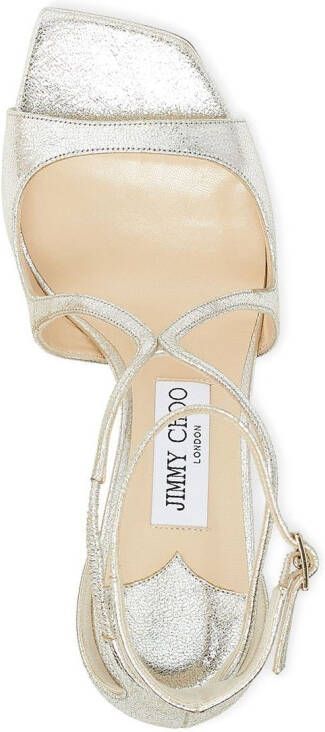 Jimmy Choo Azia metallic sandalen Zilver