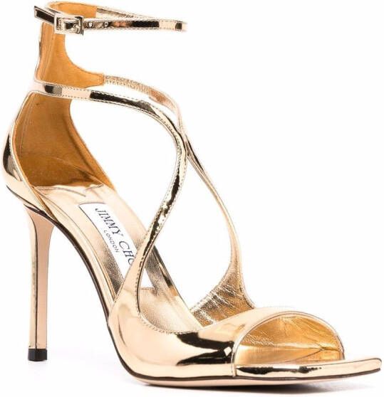 Jimmy Choo Azia sandalen met metallic-effect Geel