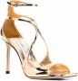 Jimmy Choo Azia sandalen met metallic-effect Geel - Thumbnail 2