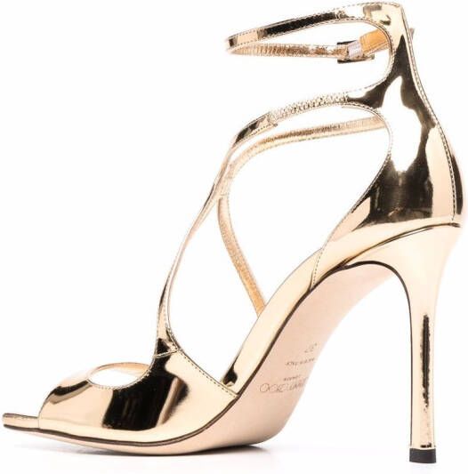 Jimmy Choo Azia sandalen met metallic-effect Geel