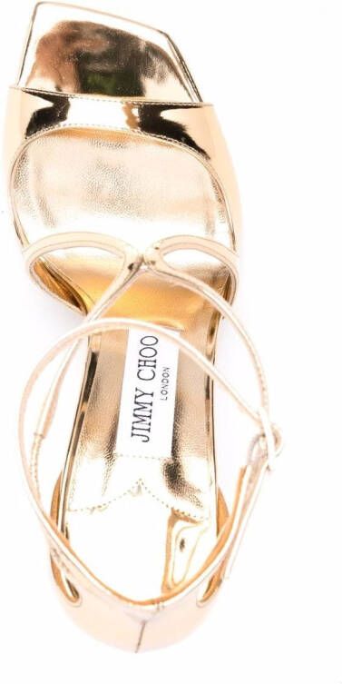 Jimmy Choo Azia sandalen met metallic-effect Geel