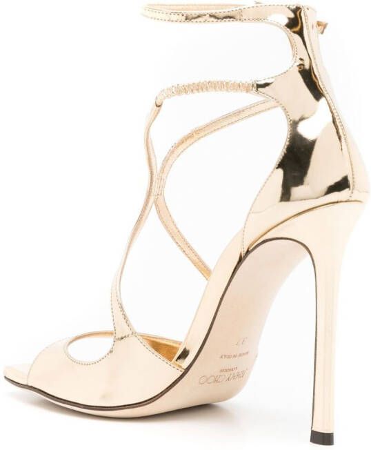 Jimmy Choo Azia sandalen met metallic-effect Goud