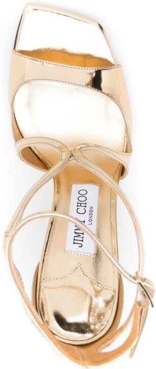 Jimmy Choo Azia sandalen met metallic-effect Goud