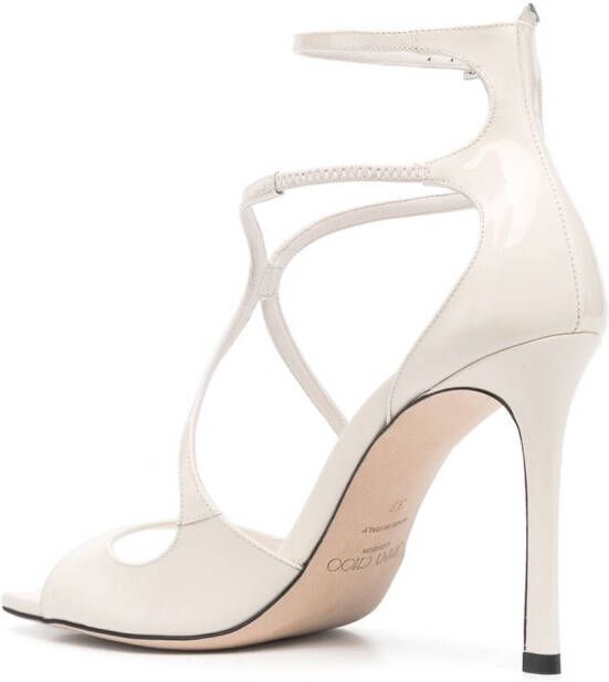 Jimmy Choo Azia sandalen met vierkante neus Wit