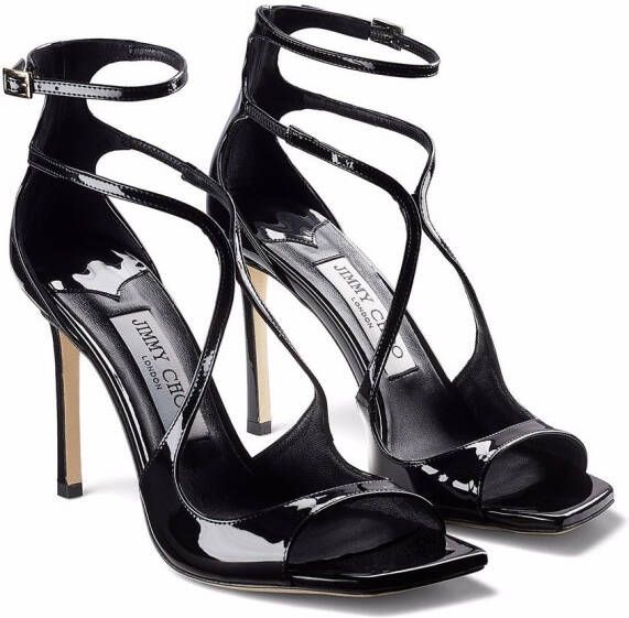 Jimmy Choo Azia sandalen met vierkante neus Zwart