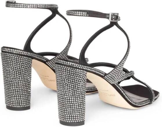 Jimmy Choo Azie 85 mm sandalen met kristallen Zwart