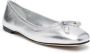 Jimmy Choo Ballerina's met metallic-effect Zilver - Thumbnail 2