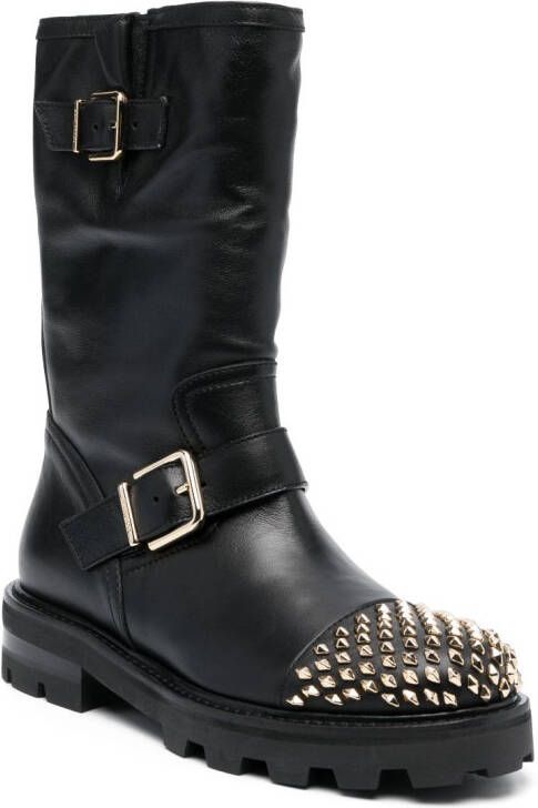 Jimmy Choo Biker II laarzen verfraaid met studs Zwart