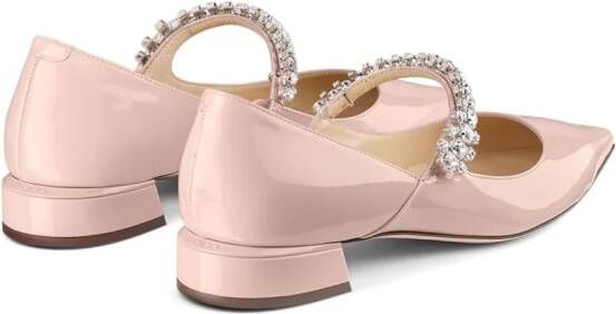 Jimmy Choo Bing ballerina's met kristallen gesp Roze