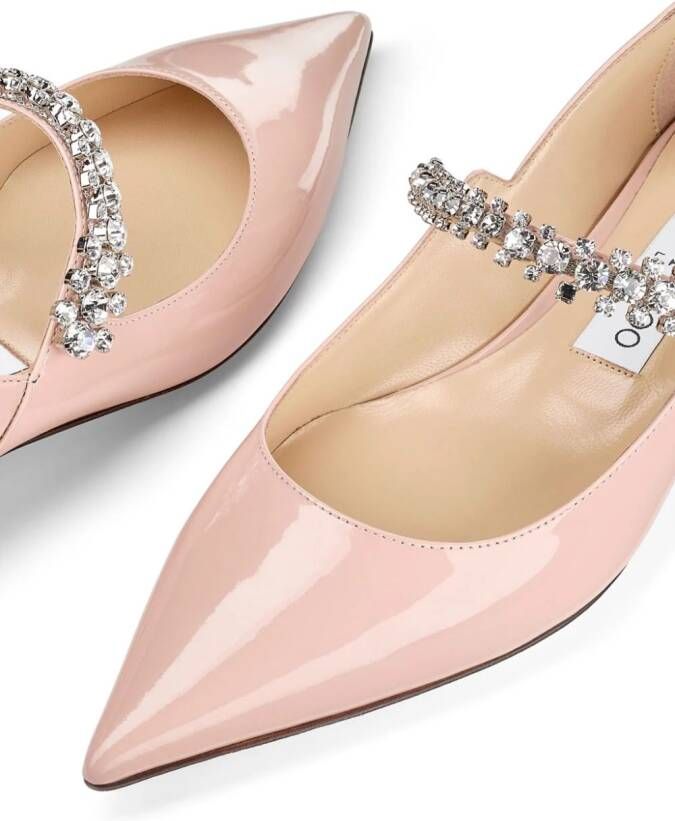 Jimmy Choo Bing ballerina's met kristallen gesp Roze