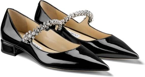 Jimmy Choo Bing leren ballerina's Zwart