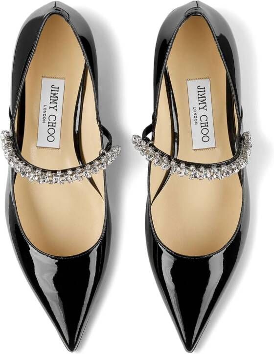 Jimmy Choo Bing leren ballerina's Zwart