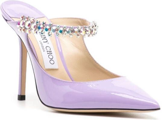 Jimmy Choo Bing muiltjes verfraaid met kristallen Paars
