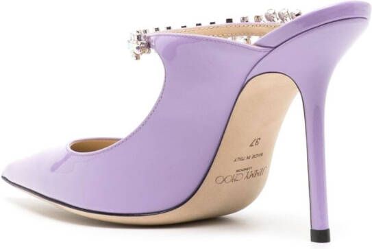 Jimmy Choo Bing muiltjes verfraaid met kristallen Paars