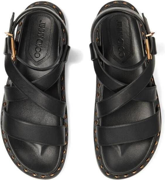 Jimmy Choo Blaise leren sandalen Zwart