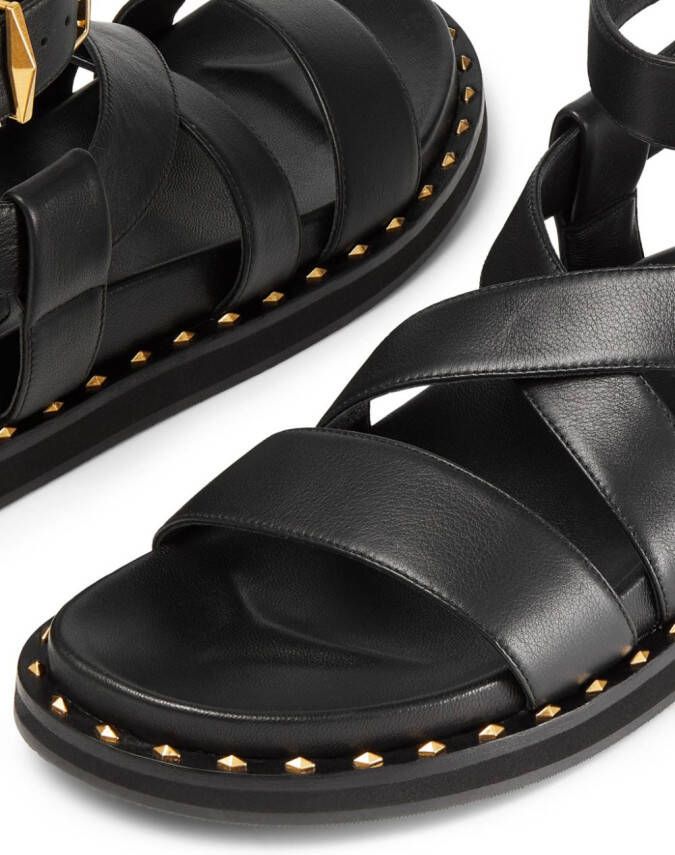 Jimmy Choo Blaise leren sandalen Zwart