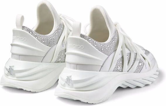 Jimmy Choo Cosmos sneakers verfraaid met kristallen Wit