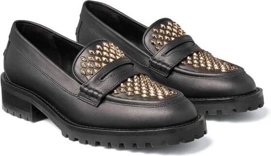 Jimmy Choo Deanna loafers verfraaid met studs Zwart