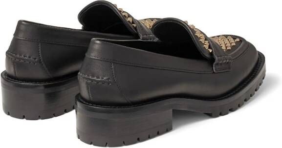 Jimmy Choo Deanna loafers verfraaid met studs Zwart