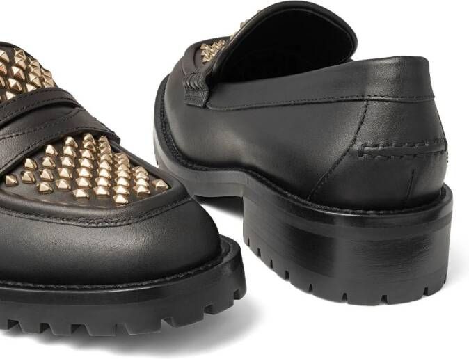 Jimmy Choo Deanna loafers verfraaid met studs Zwart