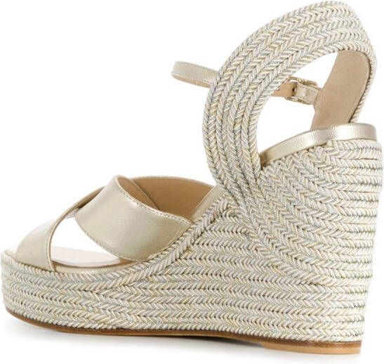 Jimmy Choo Dellena espadrilles met sleehak Goud