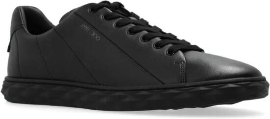 Jimmy Choo Diamond Light leren sneakers Zwart