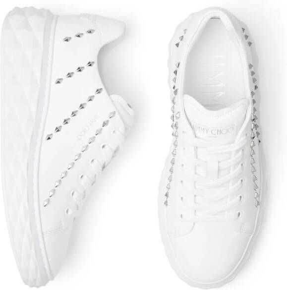 Jimmy Choo Diamond Light sneakers met glitters Wit