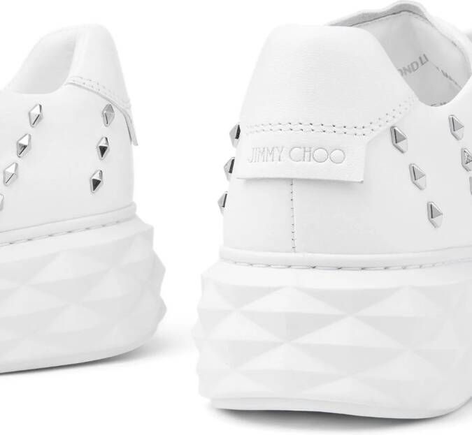 Jimmy Choo Diamond Light sneakers met glitters Wit