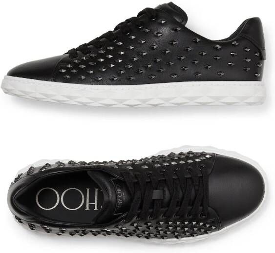 Jimmy Choo Diamond Light sneakers verfraaid met studs Zwart