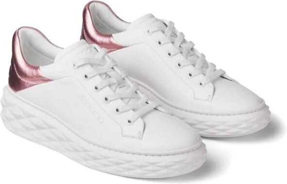 Jimmy Choo Diamond Maxi sneakers met metallic effect Wit