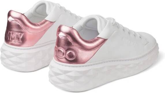 Jimmy Choo Diamond Maxi sneakers met metallic effect Wit