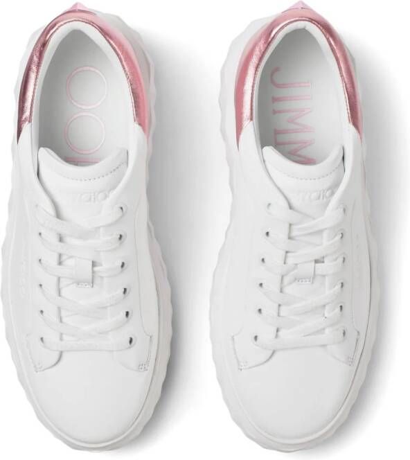 Jimmy Choo Diamond Maxi sneakers met metallic effect Wit