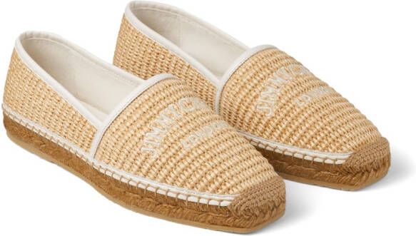 Jimmy Choo Dru raffia espadrilles Beige