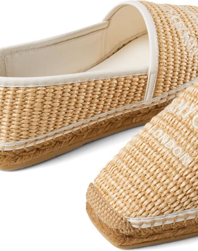 Jimmy Choo Dru raffia espadrilles Beige