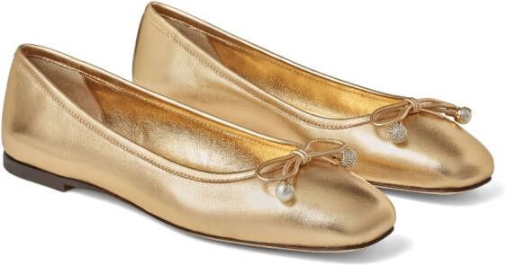 Jimmy Choo Elme ballerina's Goud